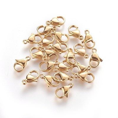 304 Stainless Steel Lobster Claw Clasps STAS-R050-12x7mm-02-1