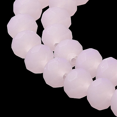 Imitation Jade Solid Color Glass Beads Strands X-EGLA-A034-J8mm-MD02-1