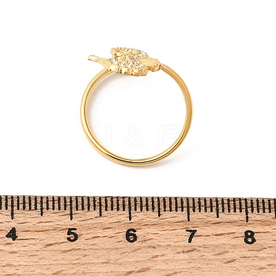 304 Stainless Steel Micro Pave Cubic Zirconia Cuff Open Rings RJEW-Z130-01G-01-1