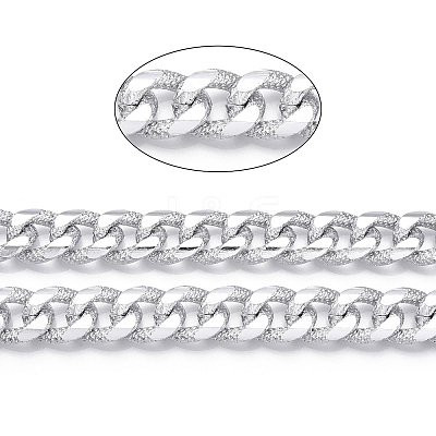 Aluminum Faceted Curb Chains CHA-N003-37S-1