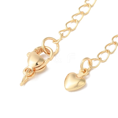 Rack Plating Brass Ends with Chain and Lobster Claw Clasps KK-F873-05LG-1
