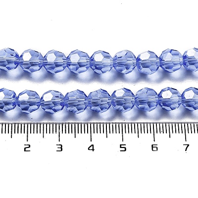 Electroplate Transparent Glass Beads Strands EGLA-A035-T8mm-A21-1