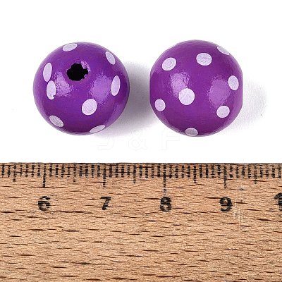Dyed Natural Wooden Beads WOOD-O005-01E-1