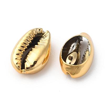 Electroplated Natural Shell Beads X-BSHE-O017-13G-1