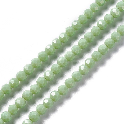 Faceted(32 Facets) Glass Beads Strands EGLA-J042-36B-M-1