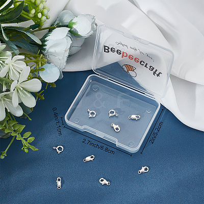 9Pcs 9 Style 925 Sterling Silver Clasps STER-BBC0001-17A-1