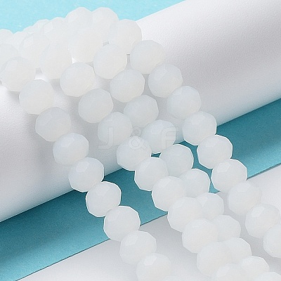 Imitation Jade Solid Color Glass Beads Strands EGLA-A034-J6mm-MD05-1