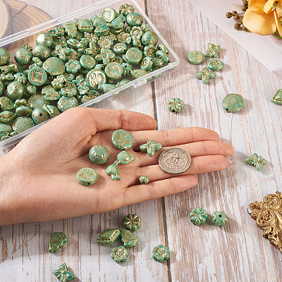 92Pcs Opaque Acrylic Beads OACR-TA0003-77-1