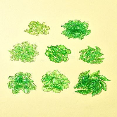 120Pcs 8 Styles Transparent Acrylic Pendants OACR-FS0001-71-1