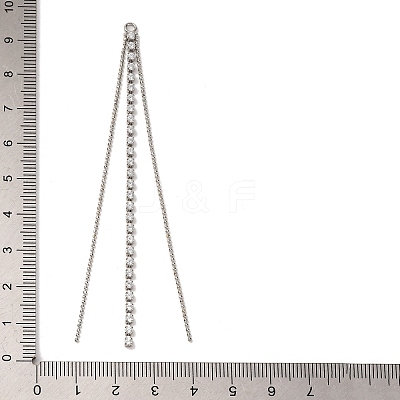 Brass Micro Pave Clear Cubic Zirconia Big Pendants KK-G510-08P-1