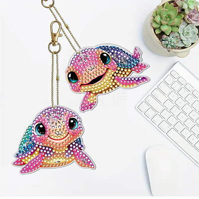 DIY Tortoise Pendant Keychain Diamond Painting Kits WG14979-01-1