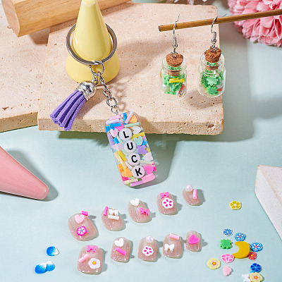 60G 10 Styles Handmade Polymer Clay Sprinkles Mix CLAY-TA0001-70-1