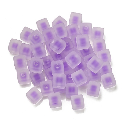 Frosted Acrylic European Beads OACR-G012-14H-1