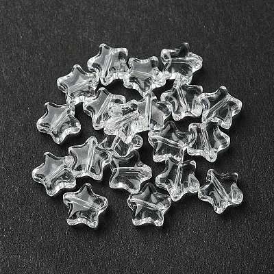 20Pcs Transparent Glass Beads GLAA-Q103-01F-1