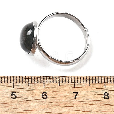 Half Round Natural Indian Agate Finger Rings RJEW-M062-01P-38-1