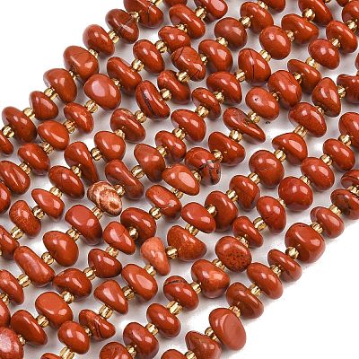 Natural Red Jaseper Beads Strands G-RM250109-A16-1