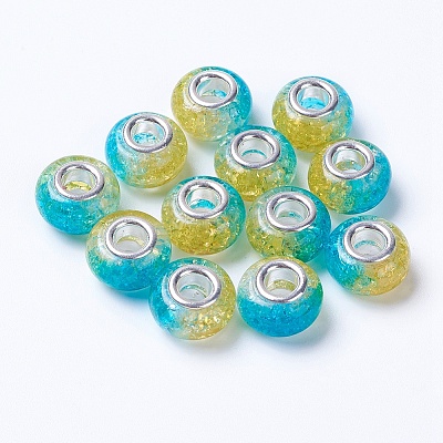 Two Tone Resin European Beads RPDL-K002-C06-1