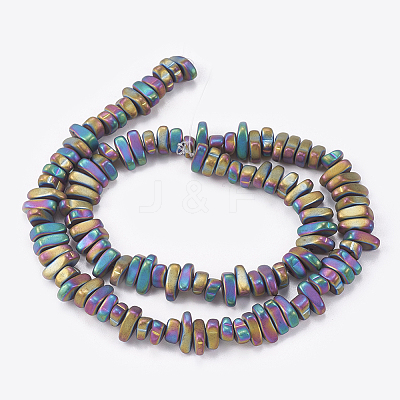 Electroplate Non-magnetic Synthetic Hematite Beads Strands G-P367-H-1