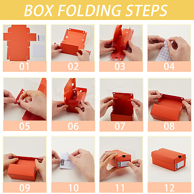24Pcs Folding Cardboard Paper Packaging Boxes CON-GA0001-20C-1