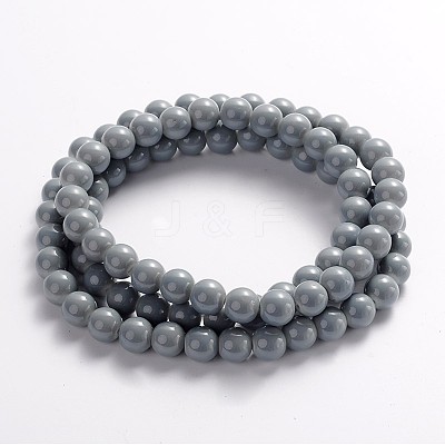 Painted Glass Beads Strands X-DGLA-S071-10mm-10-1