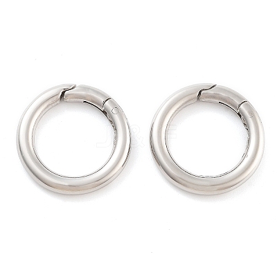 Non-Tarnish 316 Stainless Steel Spring Gate Rings STAS-M296-01P-G-01-1