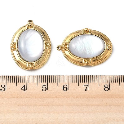 Natural Freshwater Shell Pendants STAS-G397-24G-01-1