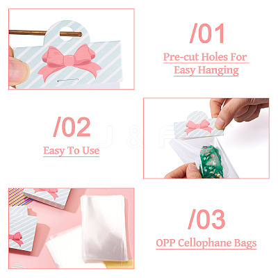 100Pcs Rectangle Polypropylene Cellophane Bags CDIS-TA0001-34F-1