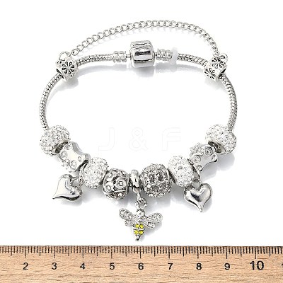 Alloy European Beads Charm Bracelets BJEW-F495-13P-1