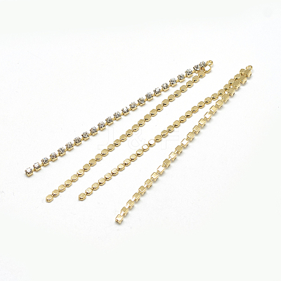 Brass Chain Tassel Big Pendants KK-T032-172G-1