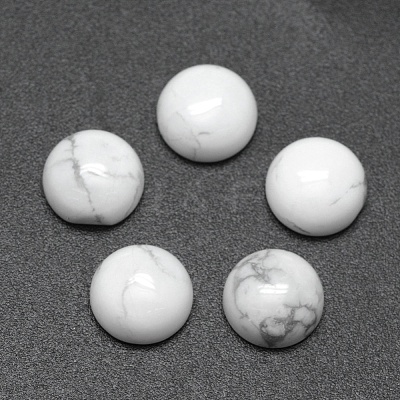 Synthetic Howlite Cabochons G-E492-H-12-1