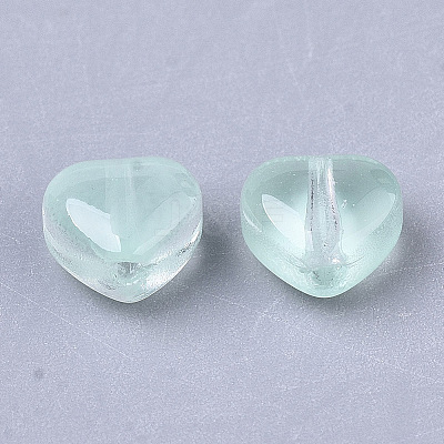 Transparent Spray Painted Glass Beads X-GLAA-N035-02-A05-1