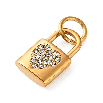304 Stainless Steel Rhinestone Pendants RB-CBA324D-01G-11-1