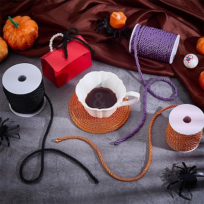 3 Rolls 3 Colors Polyester Braided Cord OCOR-PH0006-31A-1