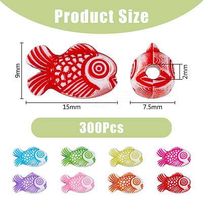 3Bags Opaque Acrylic Beads SACR-DC0001-09-1