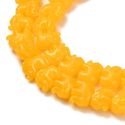 Synthetic Coral Dyed Carved Bead BSHE-H114-04D-1