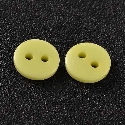2-Hole Flat Round Resin Sewing Buttons for Costume Design BUTT-E119-34L-15-1