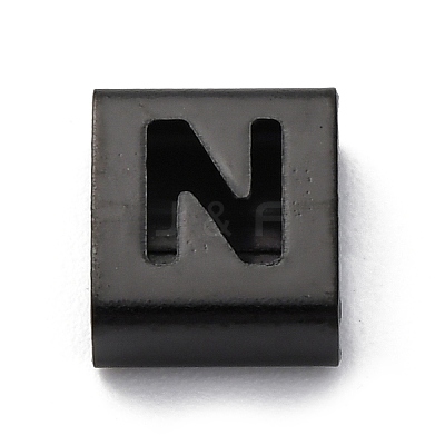 Ion Plating(IP) 304 Stainless Steel Square Slide Charms STAS-L132-19N-B-1