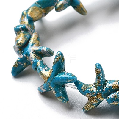 Synthetic Turquoise Dyed Beads Strands G-P507-04R-1