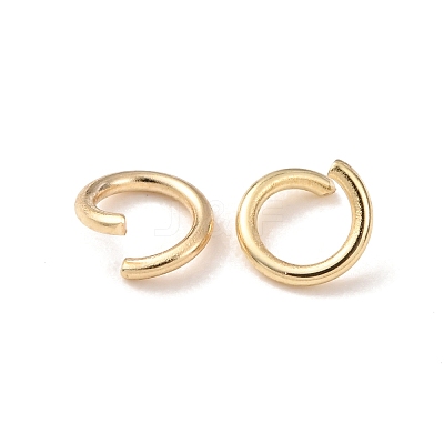 Brass Open Jump Rings KK-G604-08G-22-1