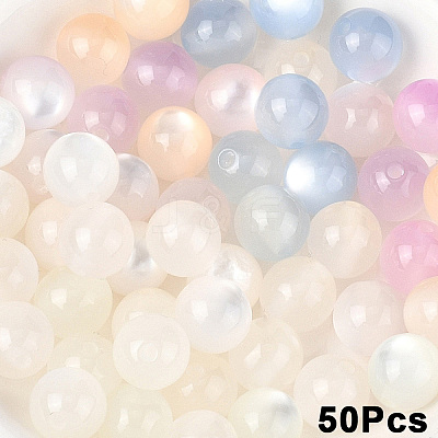 50Pcs Opaque UV Reactive Beads RESI-YW0005-93A-1