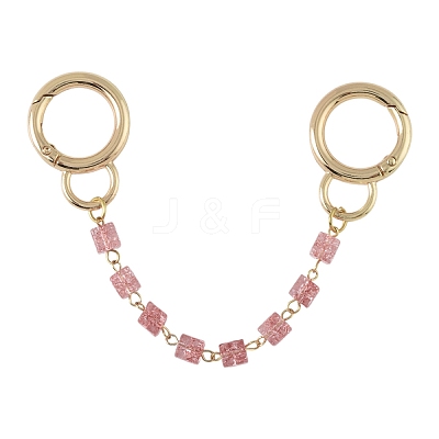 Glass Link Bag Extender Chains HJEW-YW00101-04-1