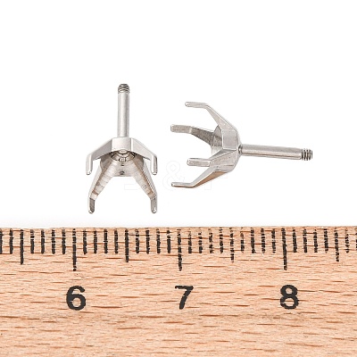 304 Stainless Steel Stud Earring Findings STAS-B091-02C-08P-1