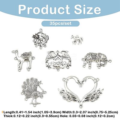 35Pcs 7 Styles DIY Jewelry Making Findings Kits DIY-FS0010-46-1