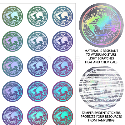 PET Waterproof Self Adhesive Laser Sticker STIC-WH0028-012-1