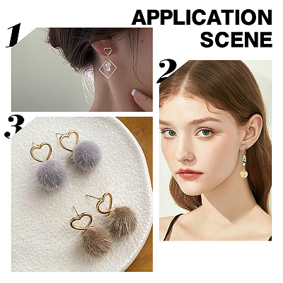 Brass Stud Earring Findings FIND-BC0003-69-1