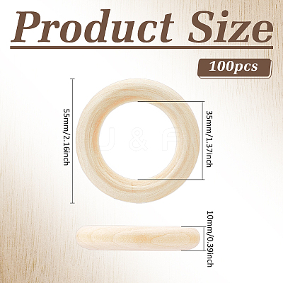 Unfinished Schima Wood Rings for DIY Accessories WOOD-WH0002-65A-1