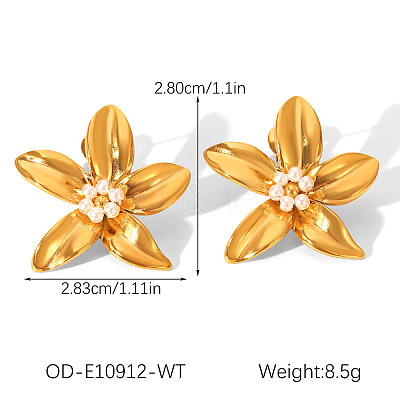 304 Stainless Steel Stud Earrings for Women WG18C3B-05-1