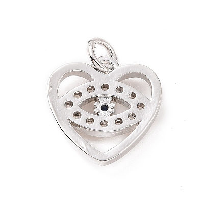 Brass Micro Pave Cubic Zirconia Charms KK-C012-28P-1
