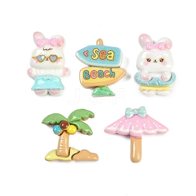 Summer Theme Resin Cabochons RESI-H166-16-1