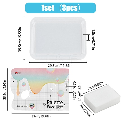 1Pc Plastic Color Palette DIY-HY0001-69-1